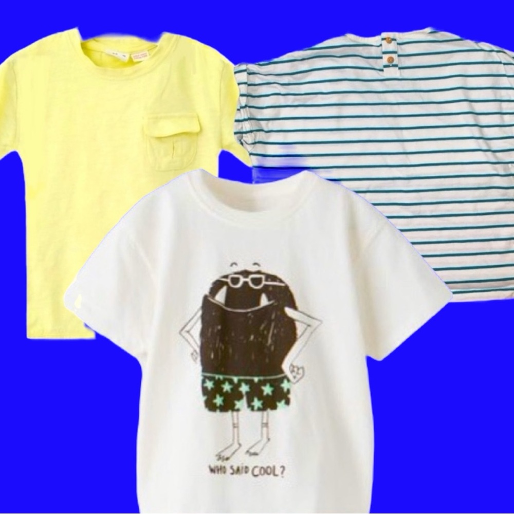 NWT 3 pc Zara Tshirt Graphic Shirt boys girls baby kids tee Gift